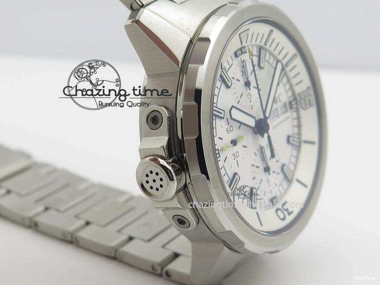 MIROTIME 0404 Versatile Aquatimer Chrono IW376803 V6F 1:1 Best Edition White Dial On SS Bracelet A 7359